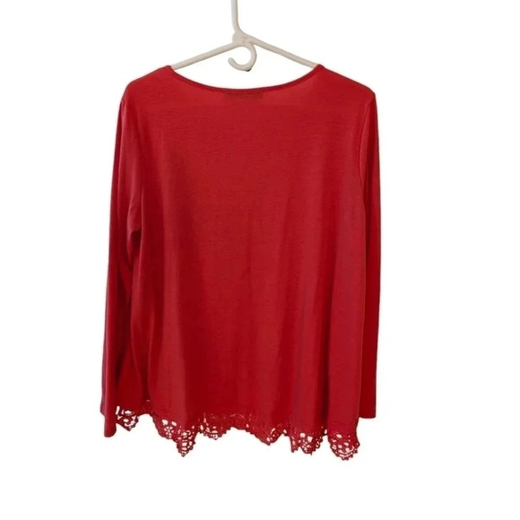 ZANZEA Women Casual Crochet Lace Patchwork Irregular Solid Color Top SZ M - Picture 2 of 4